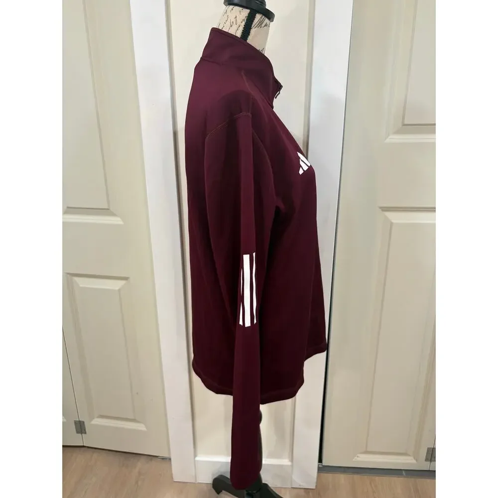 MO State Adidas Burgundy Quarter Zip Athletic Shirt Jacket